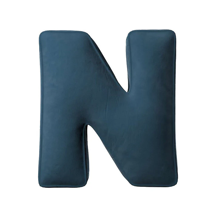 Velvet Letter Cushion - N (Various Colours) - Image 9