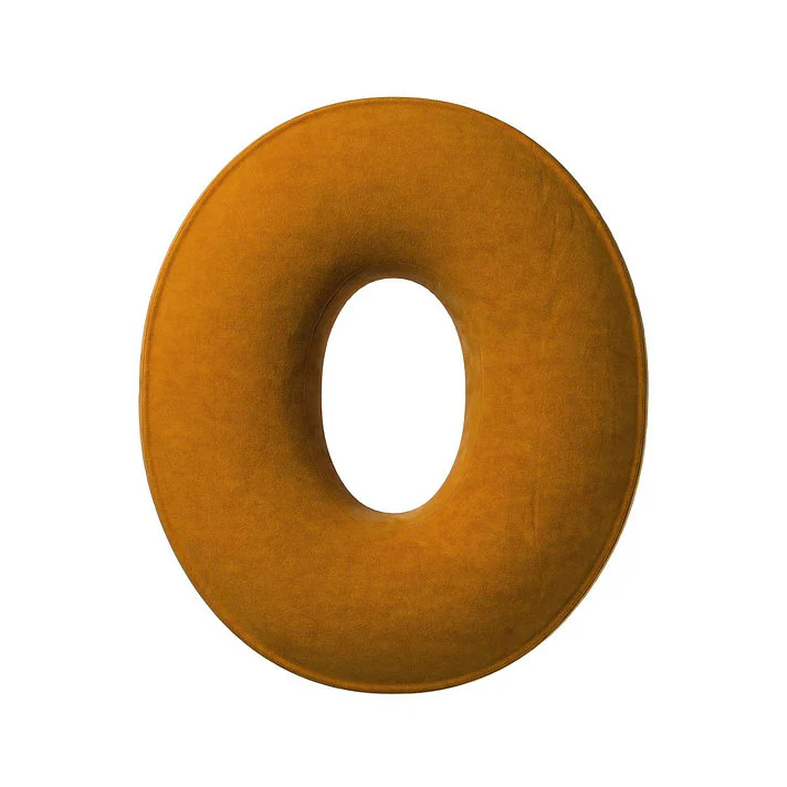 Velvet Letter Cushion - O (Various Colours) - Image 7