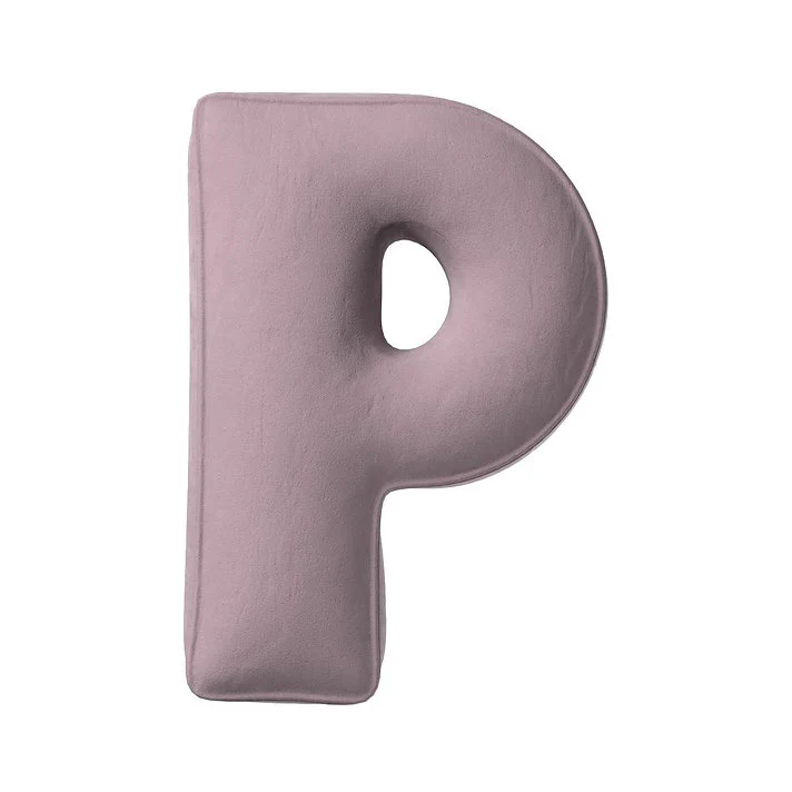 Velvet Letter Cushion - P (Various Colours) - Image 4