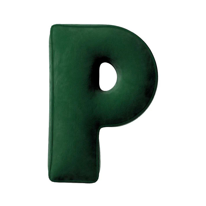 Velvet Letter Cushion - P (Various Colours) - Image 5