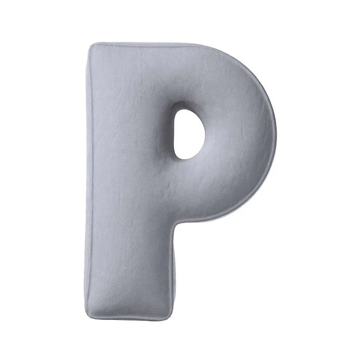 Velvet Letter Cushion - P (Various Colours) - Image 6