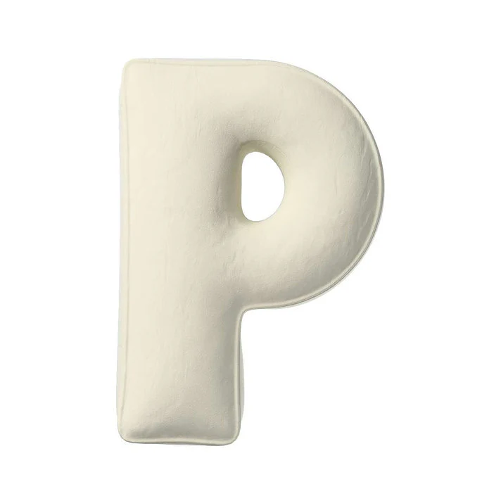 Velvet Letter Cushion - P (Various Colours) - Image 7