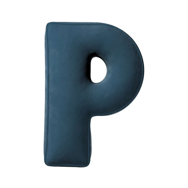 Velvet Letter Cushion - P (Various Colours) - Image 9
