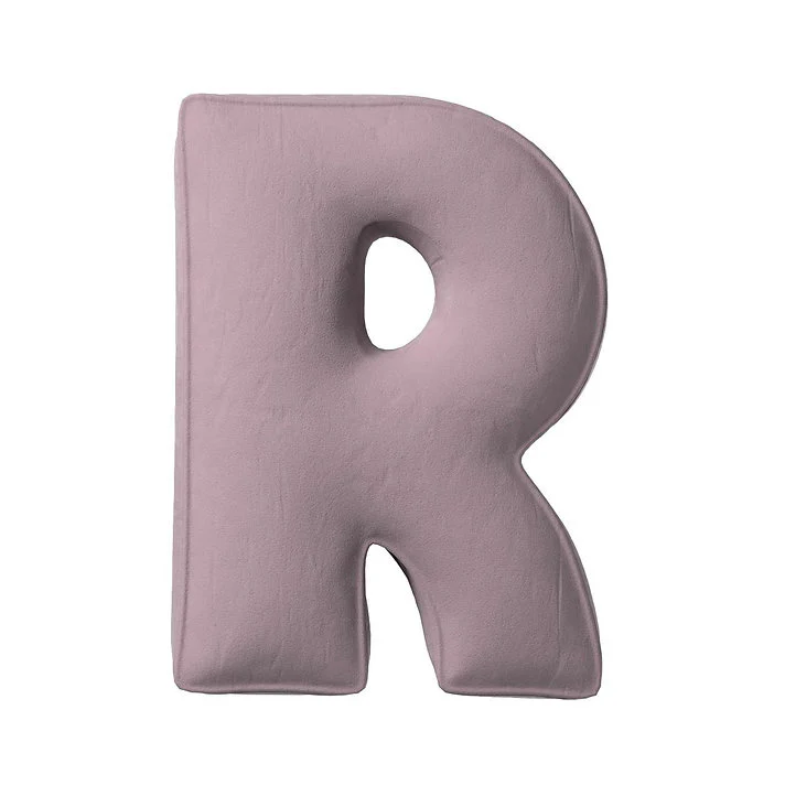 Velvet Letter Cushion - R (Various Colours) - Image 4