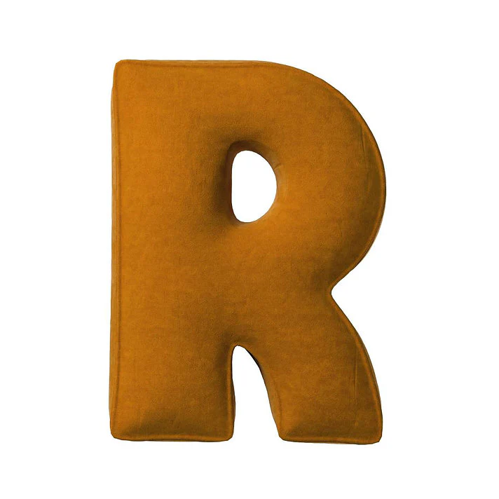 Velvet Letter Cushion - R (Various Colours) - Image 7