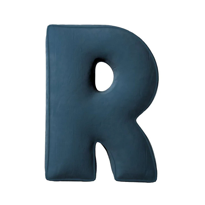 Velvet Letter Cushion - R (Various Colours) - Image 9