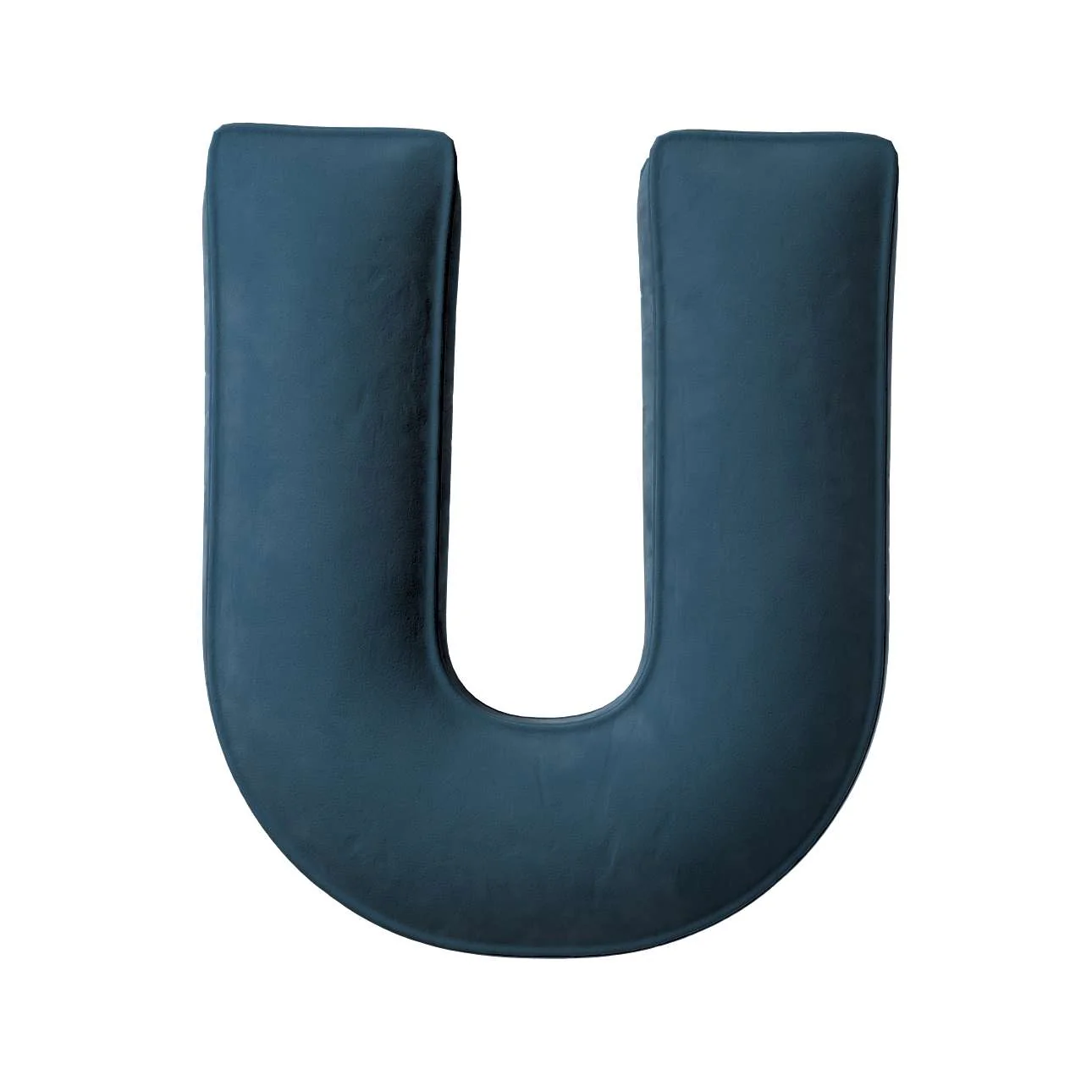 Velvet Letter Cushion - U (Various Colours)