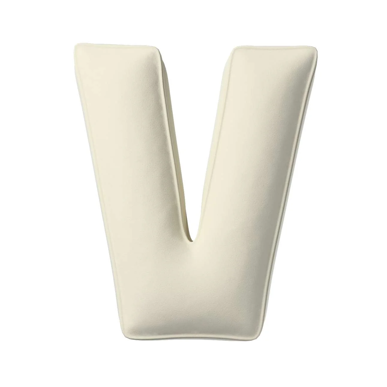 Velvet Letter Cushion - V (Various Colours)