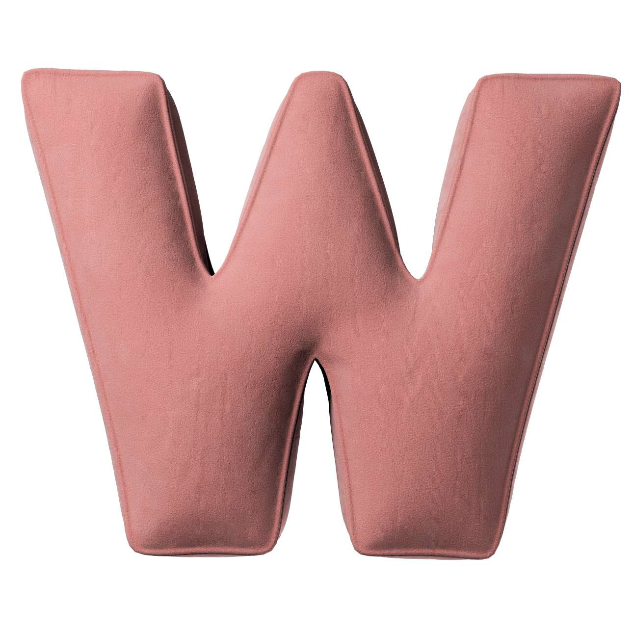 Velvet Letter Cushion - W (Various Colours)