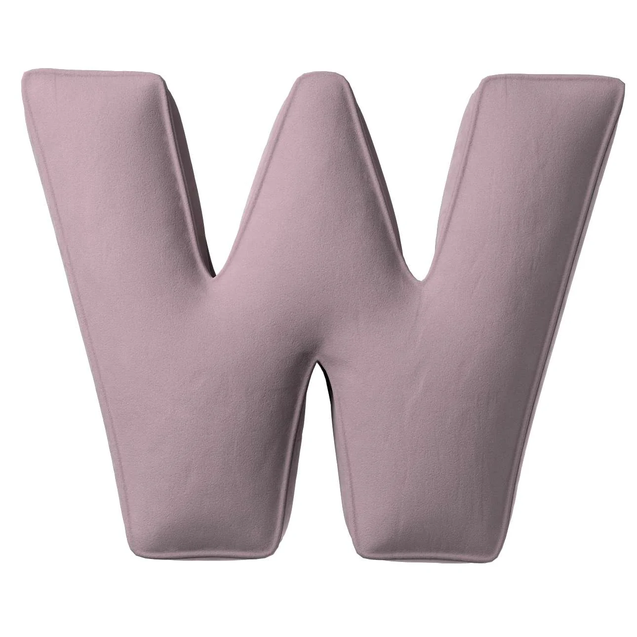 Velvet Letter Cushion - W (Various Colours) - Image 2