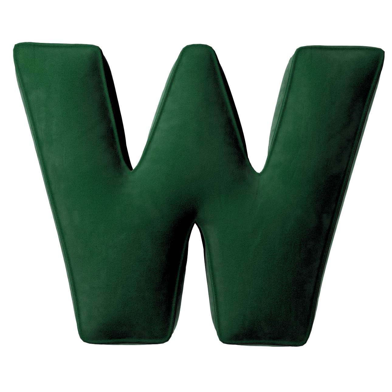 Velvet Letter Cushion - W (Various Colours) - Image 3