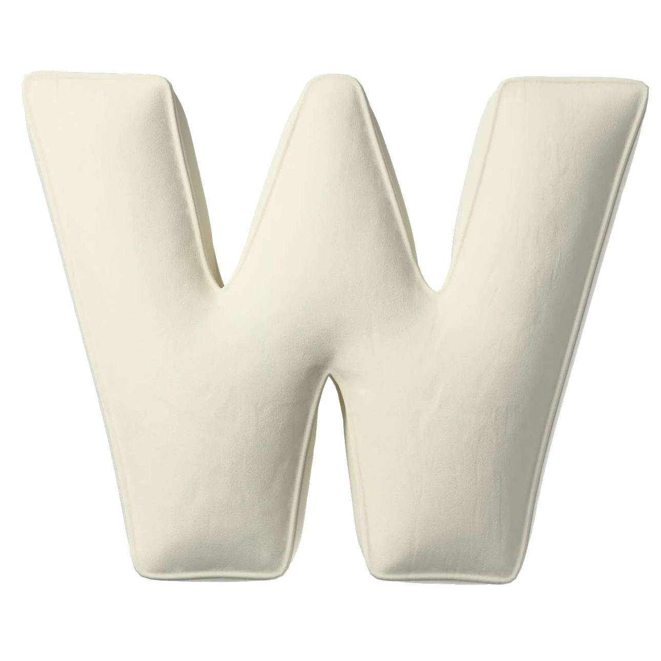 Velvet Letter Cushion - W (Various Colours) - Image 5