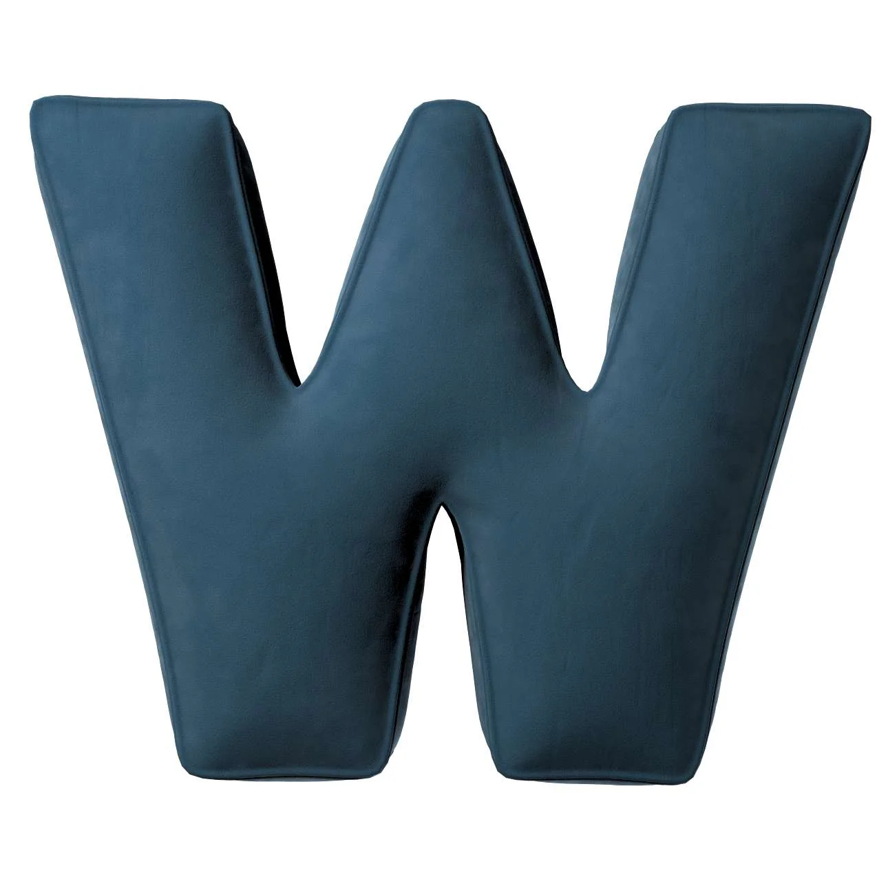Velvet Letter Cushion - W (Various Colours) - Image 8