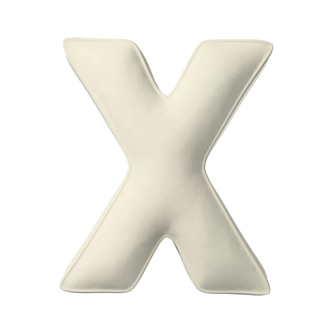 Velvet Letter Cushion - X (Various Colours) - Image 6