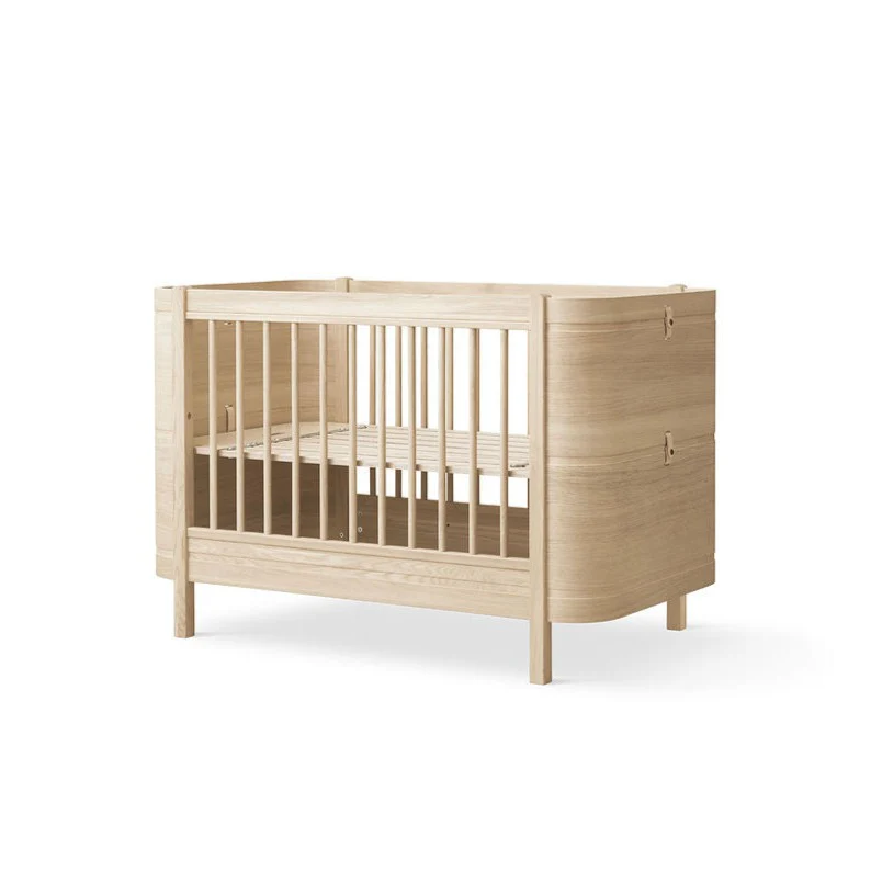 Wood Mini+ Cot Bed Excl. Junior Kit - Oak - Image 7