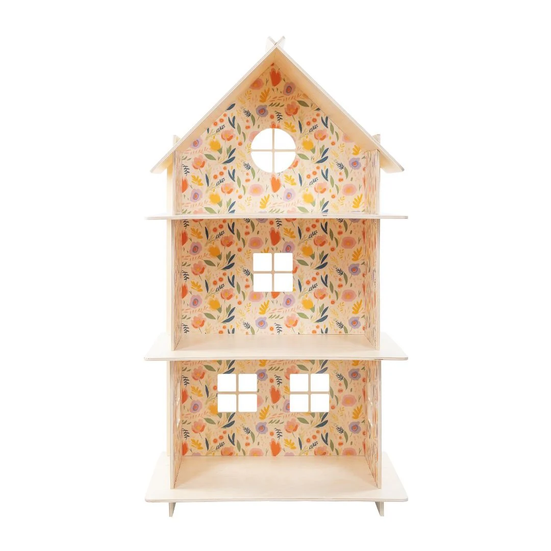 Large Wooden Dollhouse - Spring Flowers - Image 4