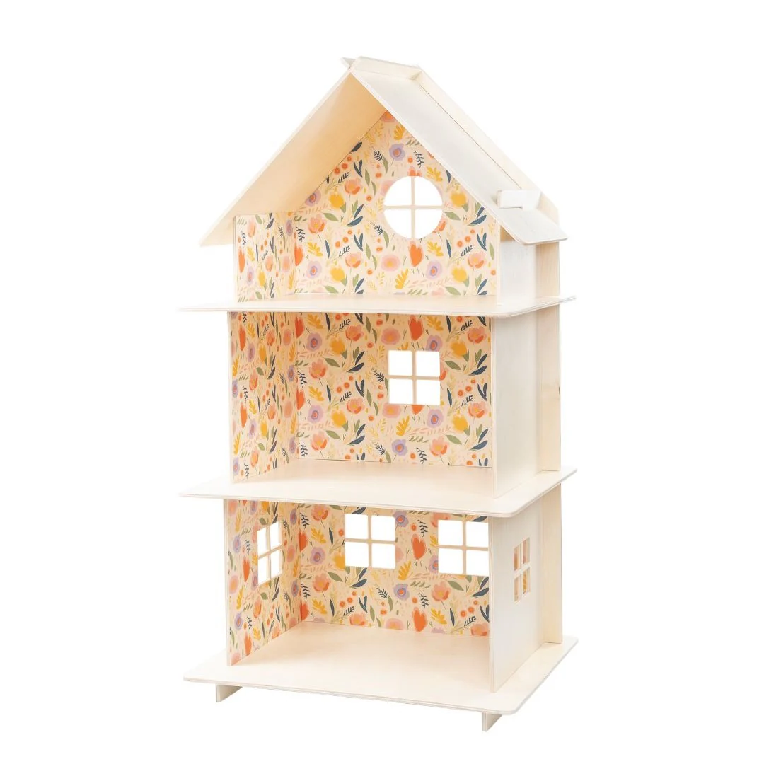 Large Wooden Dollhouse - Spring Flowers - Image 7
