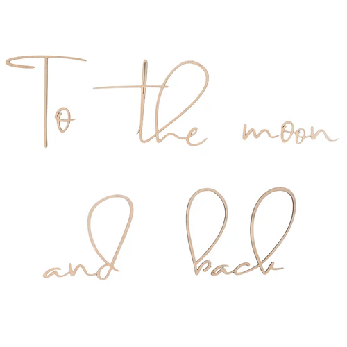 Wooden Wall Sign - To The Moon & Back - Image 3