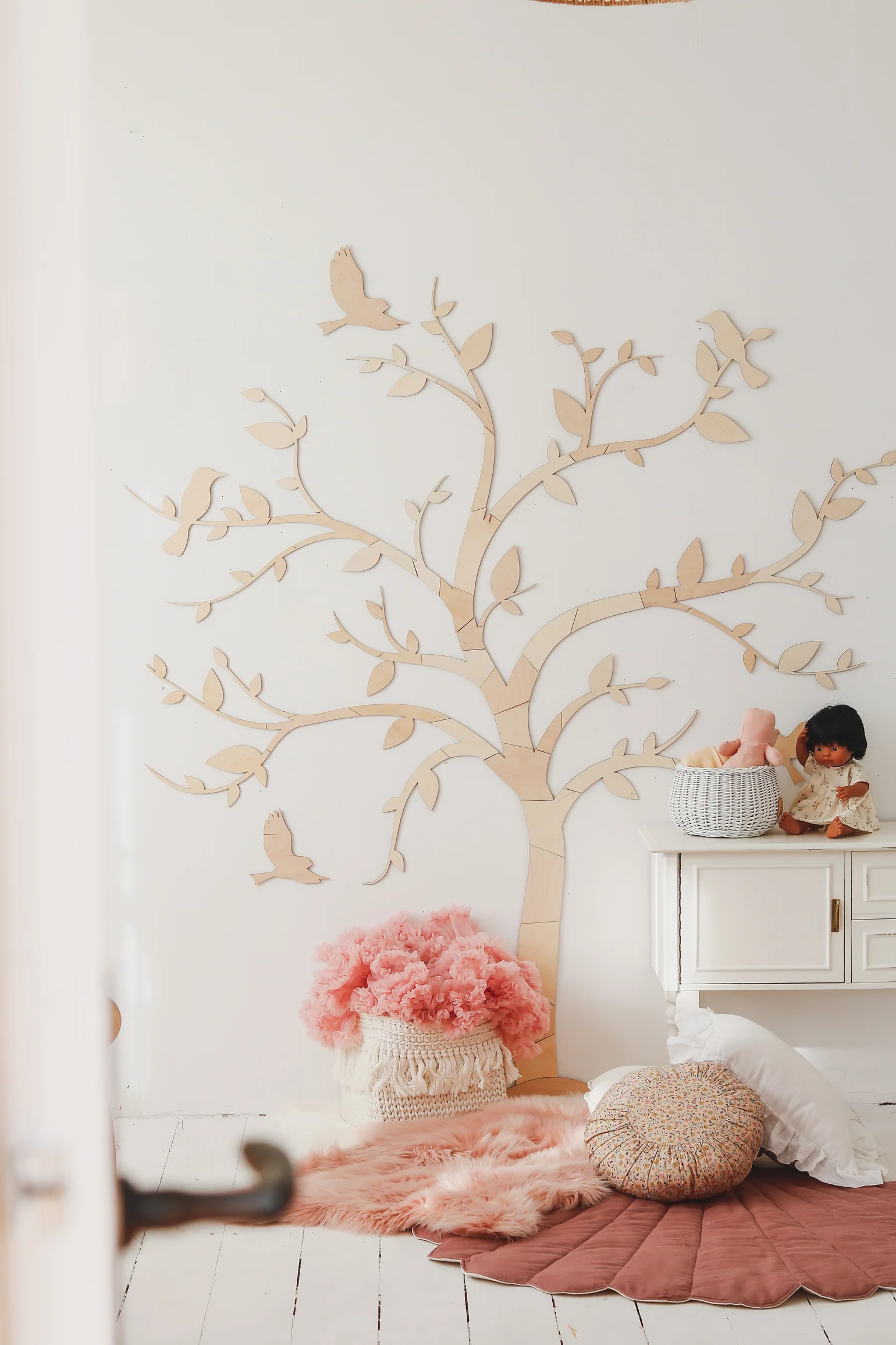 Wooden Wall Tree with Birds - Image 3