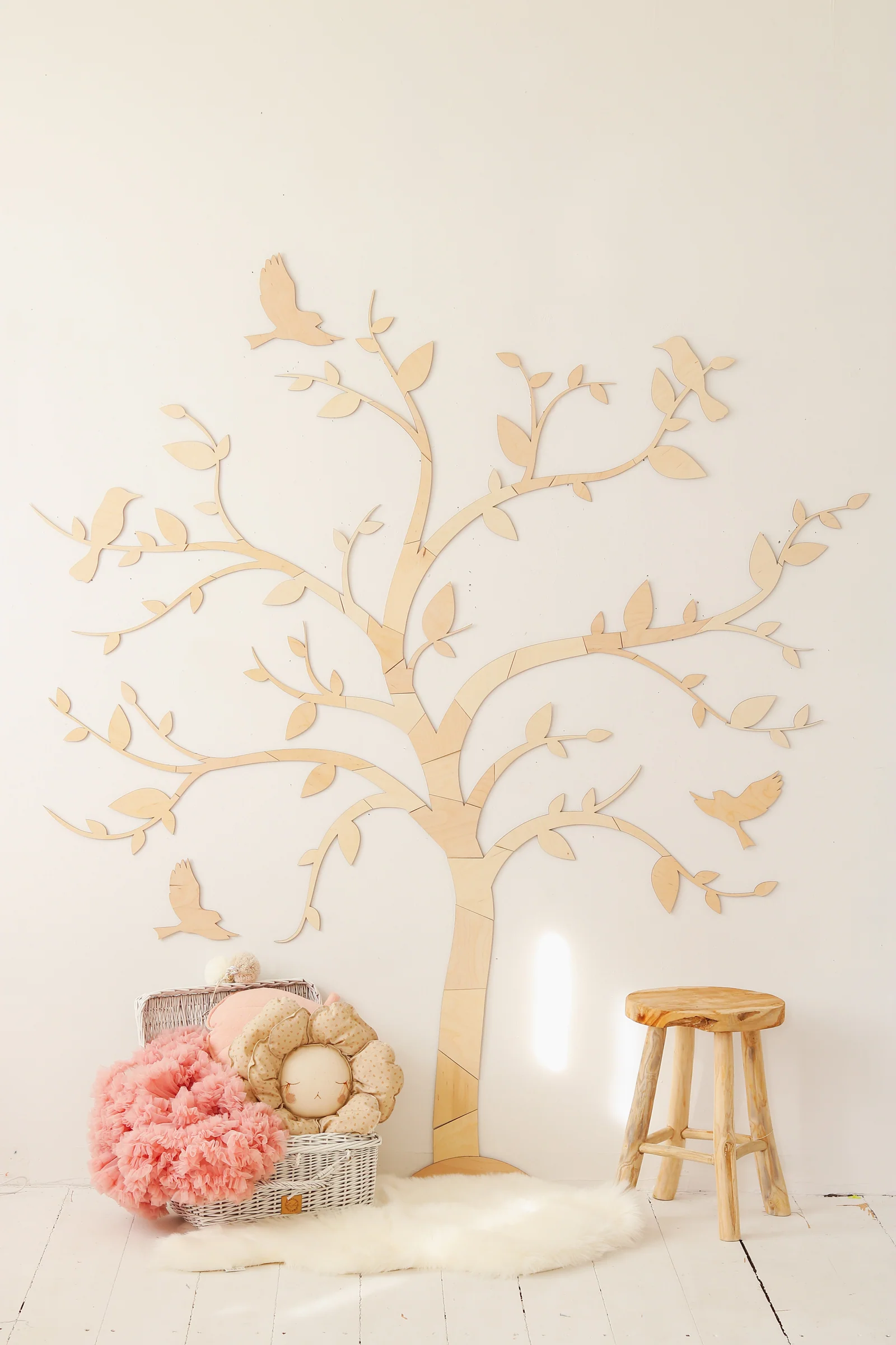 Wooden Wall Tree with Birds - Image 6