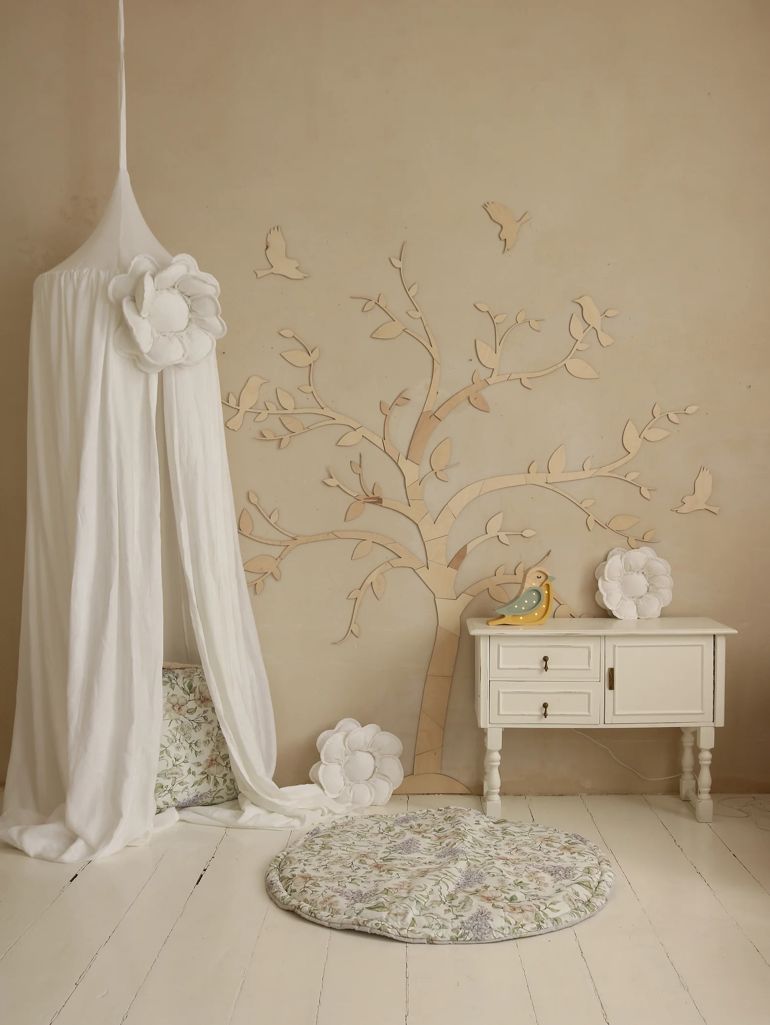 Wooden Wall Tree with Birds - Image 8