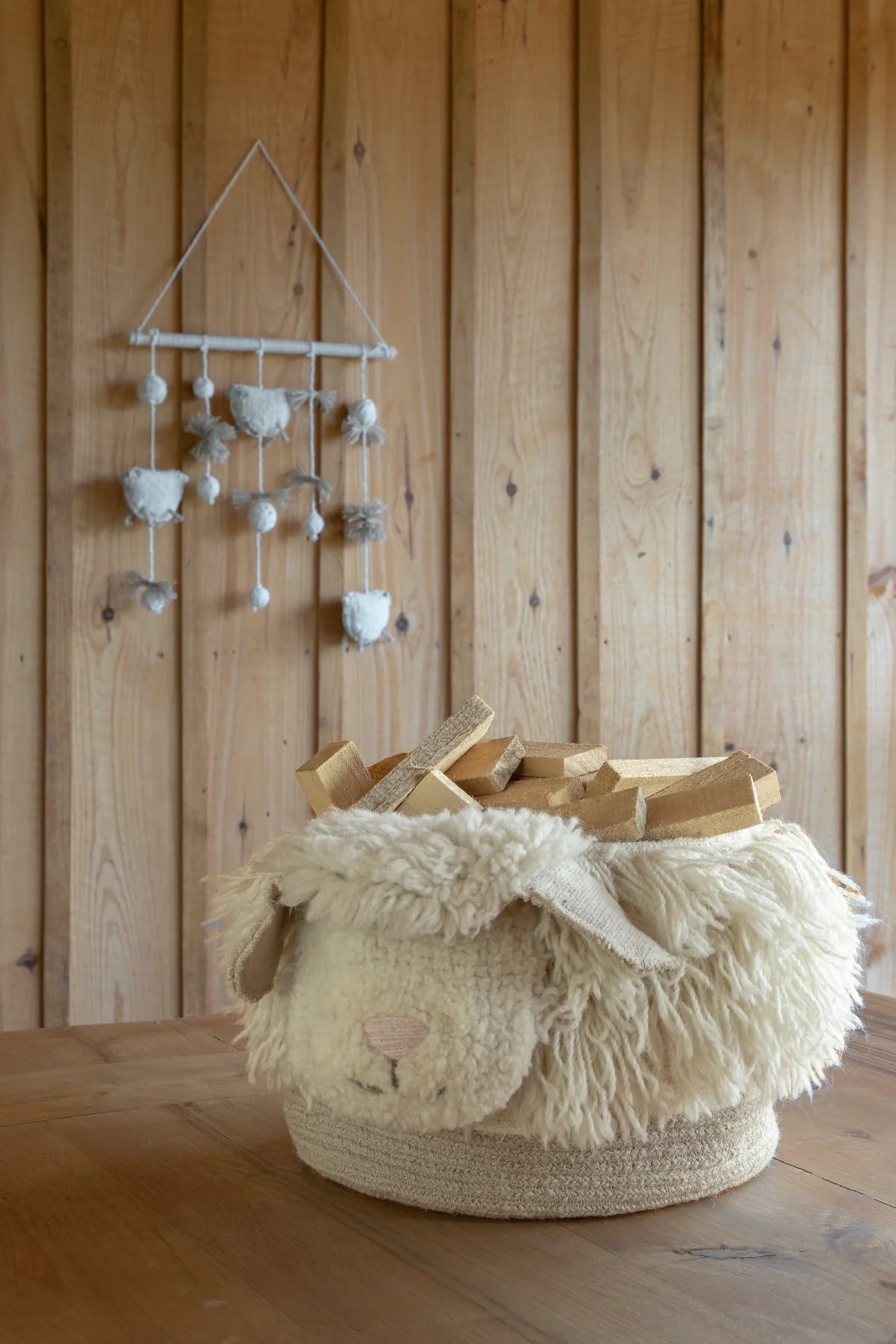 Woolable Pink Nose Sheep Storage Basket - Image 3